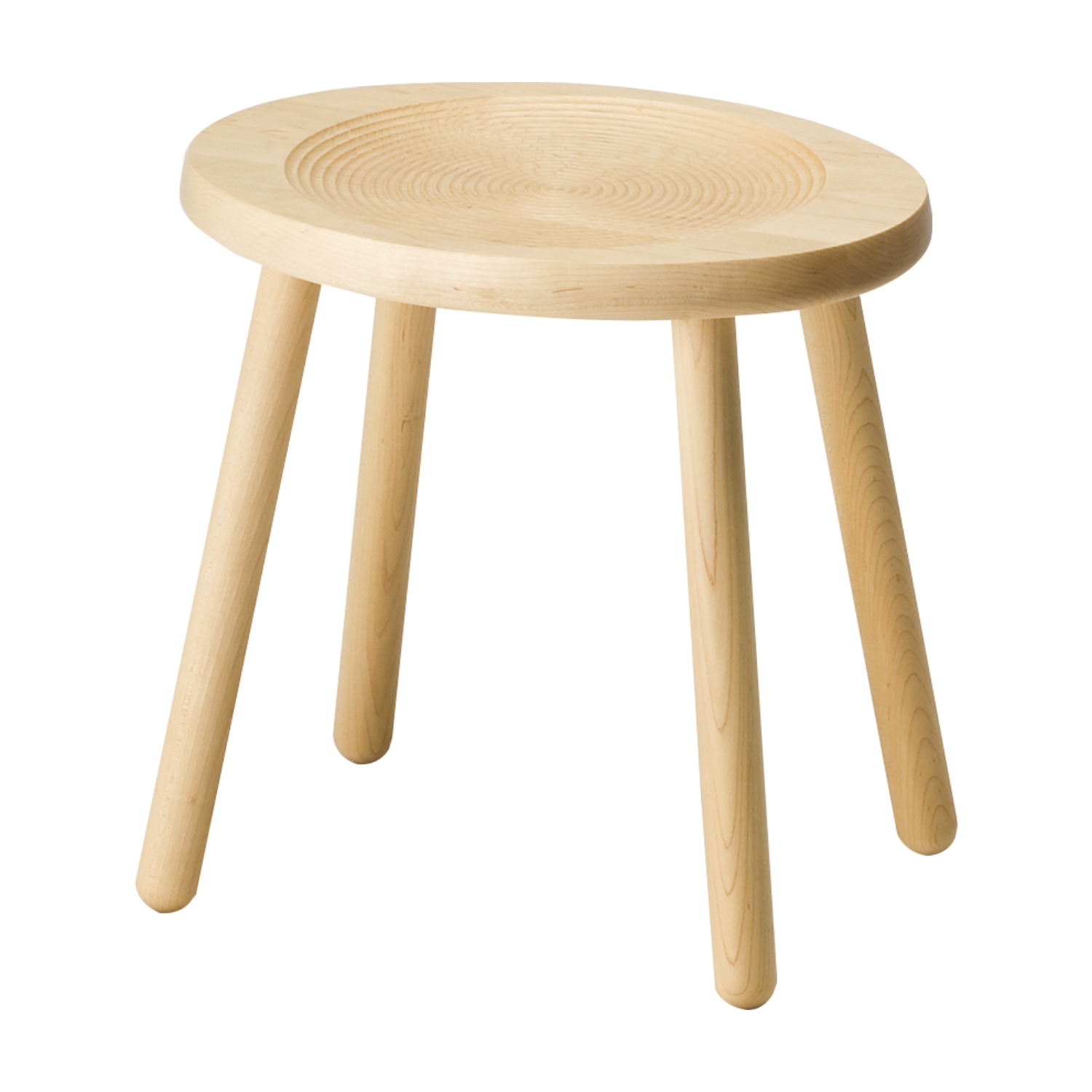 cosine/ビーンズスツール -渦巻模様がユニークな、無垢材の座りやすい