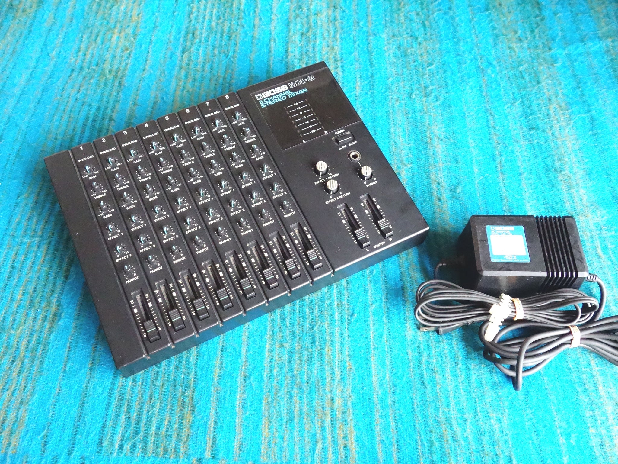 Boss BX-8 8 Channel Compact Stereo Mixer w/ AC Adapter - 80's