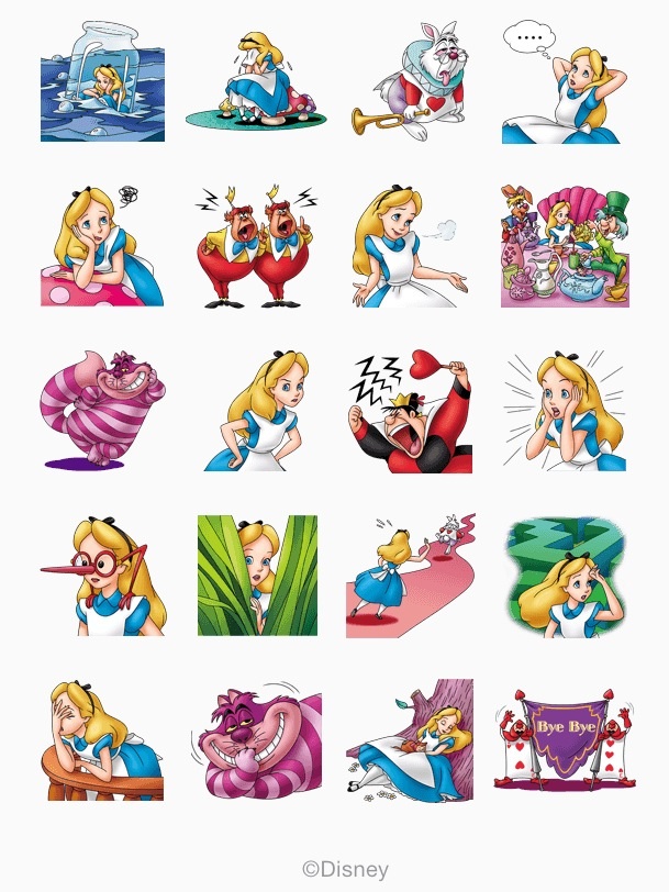 LINEスタンプ】ふしぎの国のアリス