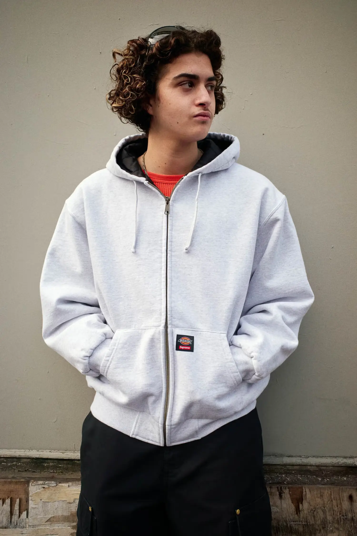 Supreme®/Dickies® Quilted Lined Zip Up Hooded Sweatshirt | Supreme