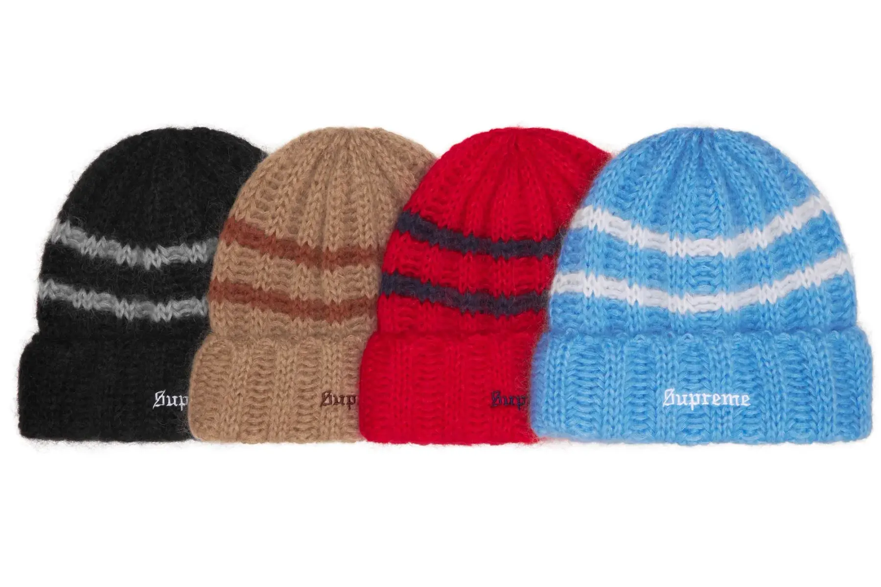 Brushed Stripe Beanie | Supreme 24fw