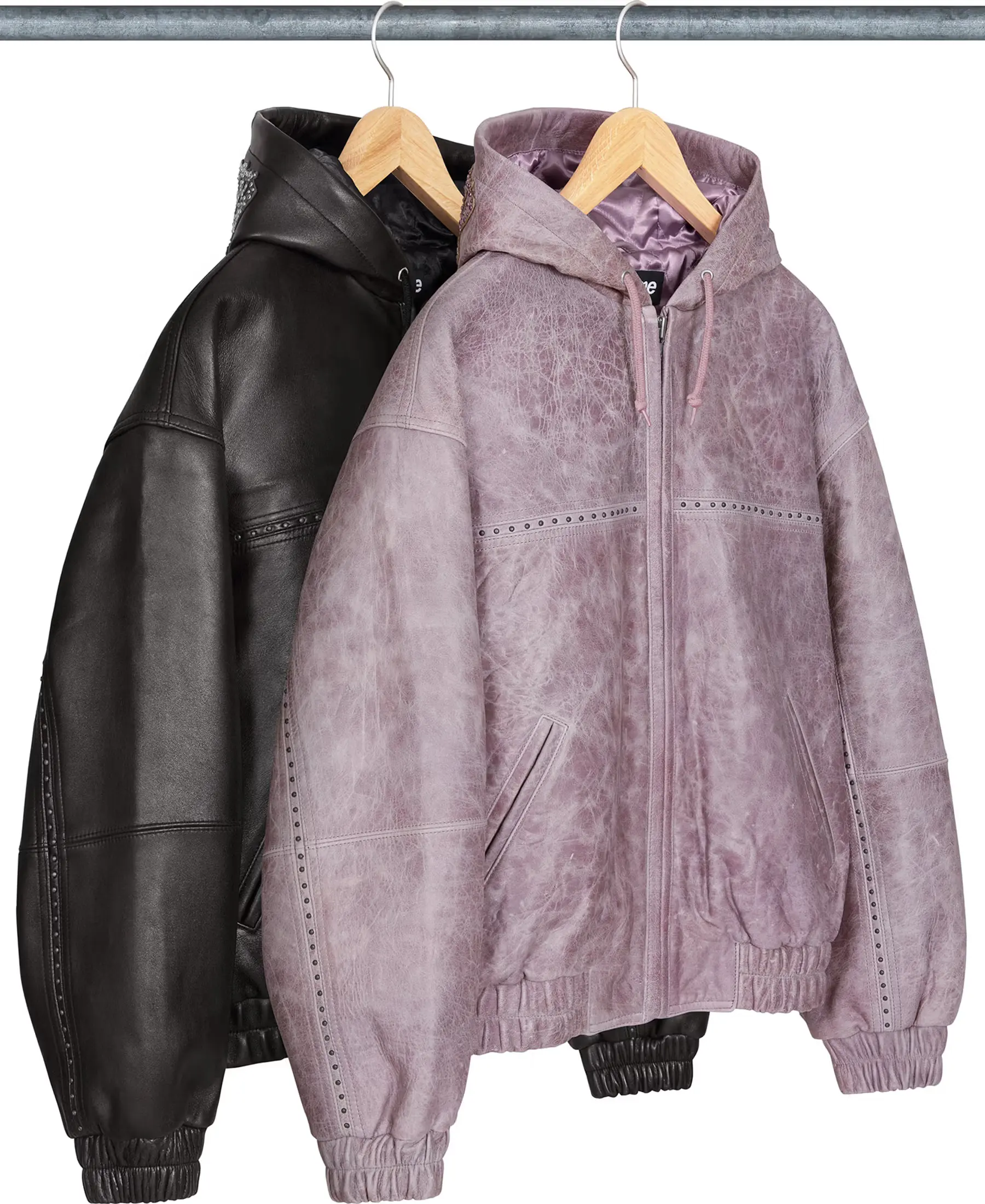 Studded Hooded Leather Jacket | Supreme 25ss