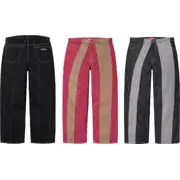 Paneled Stripe Baggy Jean | Supreme 25ss