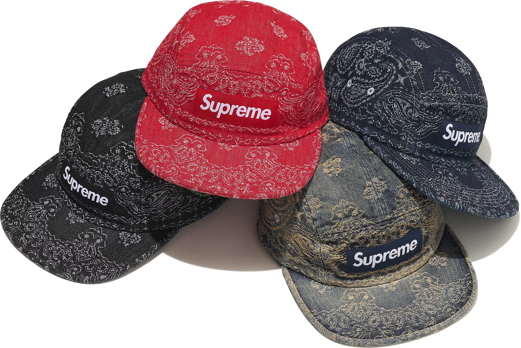 Bandana Jacquard Denim Camp Cap | Supreme 25ss