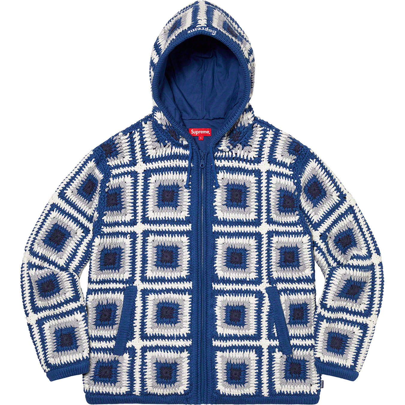 Crochet Hooded Zip Up Sweater | Supreme 20fw