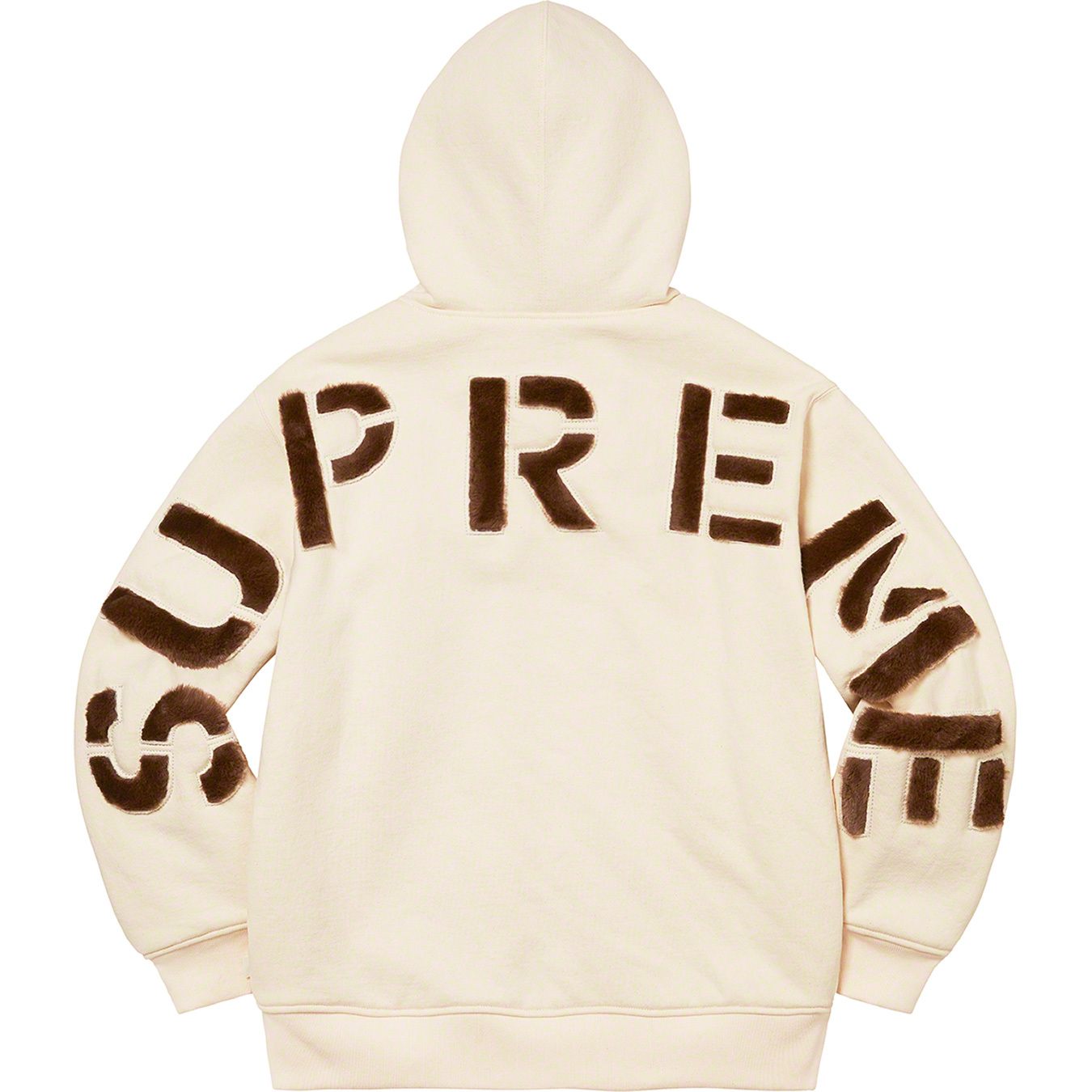 Faux Fur Lined Zip Up Hooded Sweatshirt | Supreme 22fw