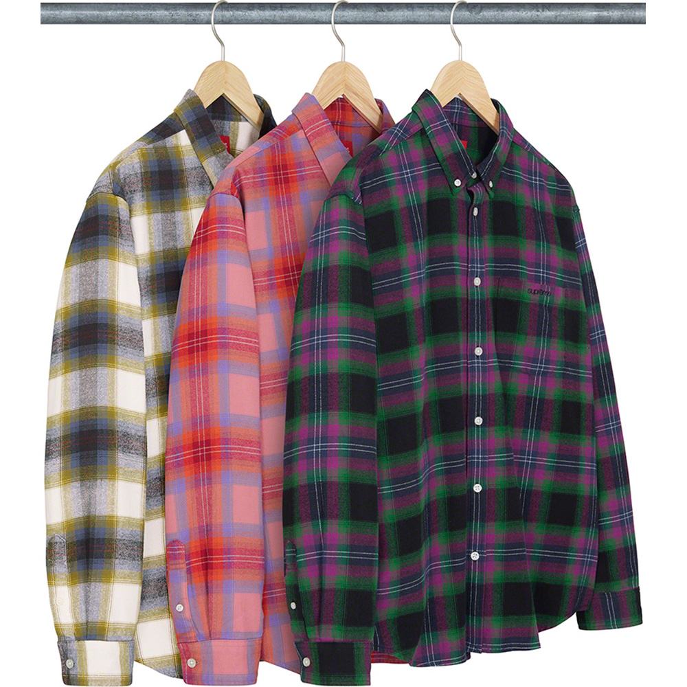 Brushed Plaid Flannel Shirt | Supreme 22ss