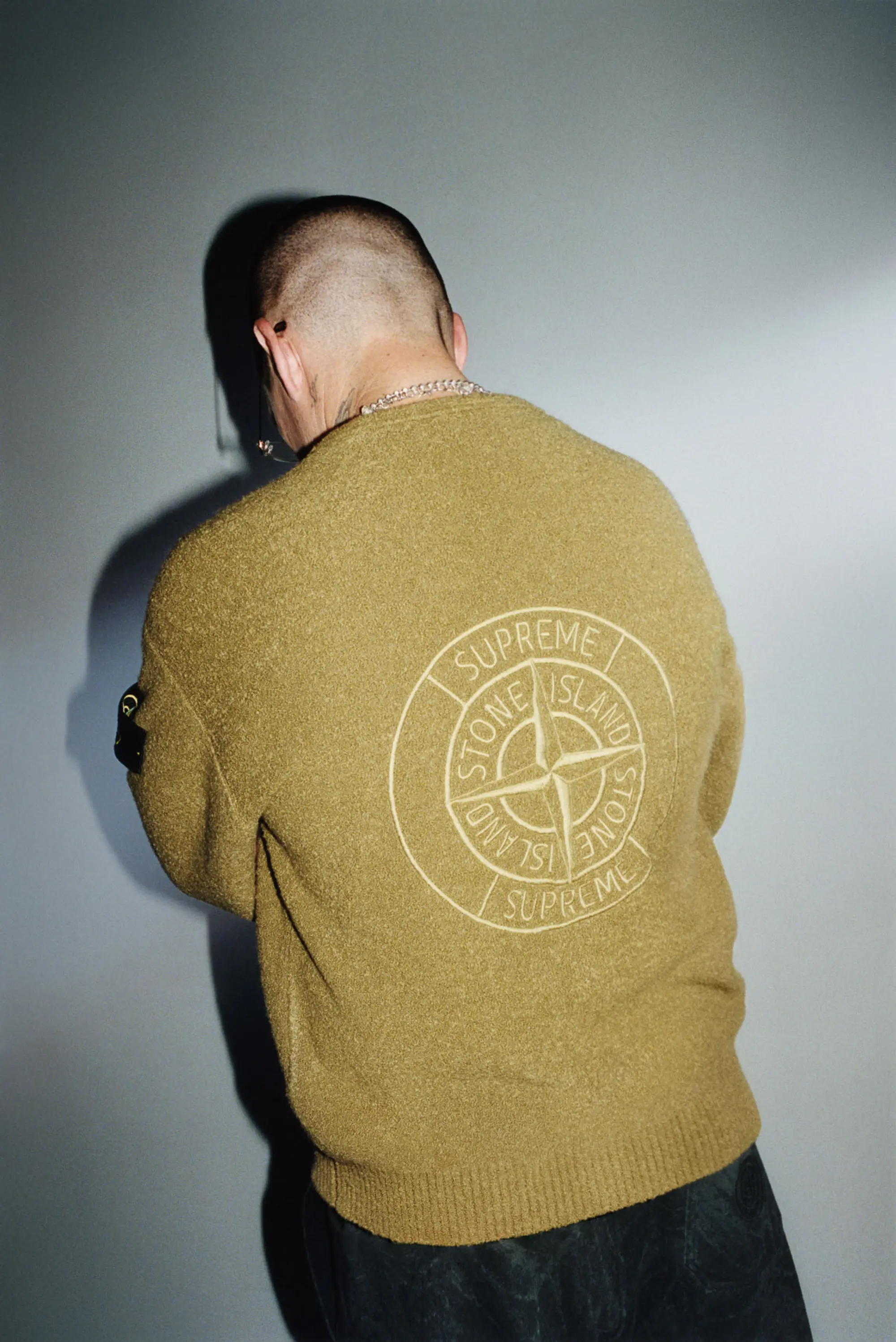 Supreme®/Stone Island® Bouclé Cardigan | Supreme 23fw