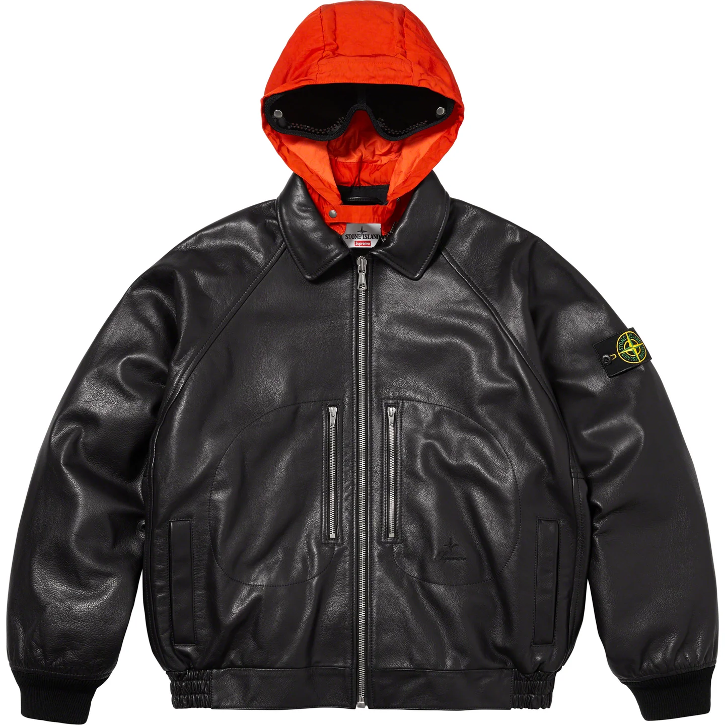 Supreme®/Stone Island® Leather Bomber Jacket | Supreme 23fw