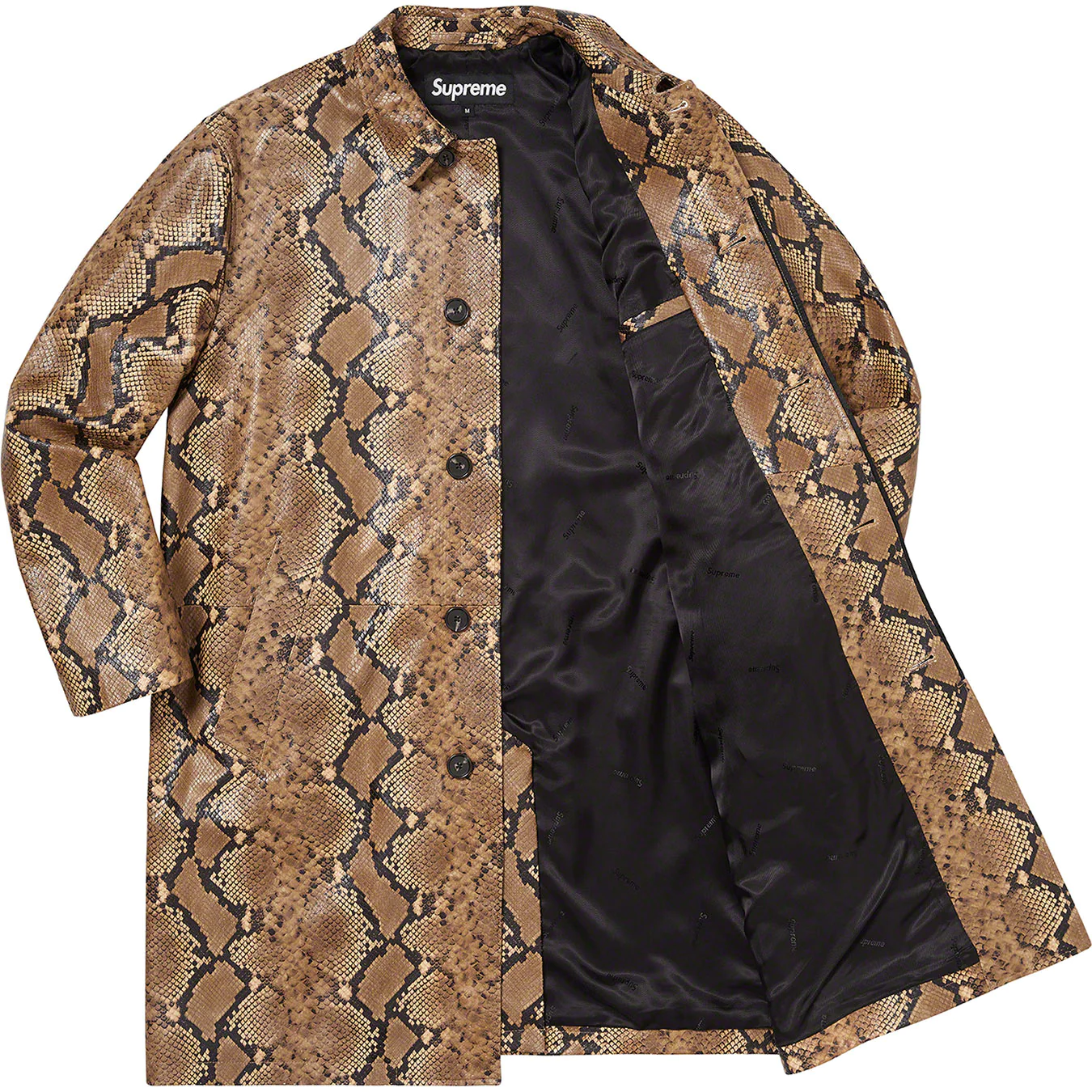 Leather Snake Trench Coat | Supreme 23ss