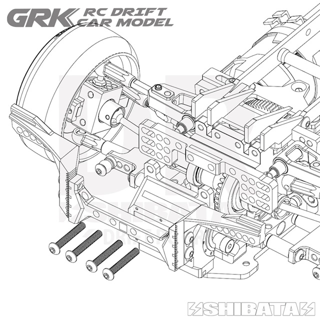 GRKハイトアジャストリアダンパーステー ブラック [R31S335BK
