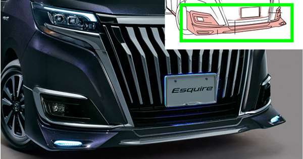 エスクァイア』 純正 ZWR80G ZRR80G フロントスポイラー（LEDと