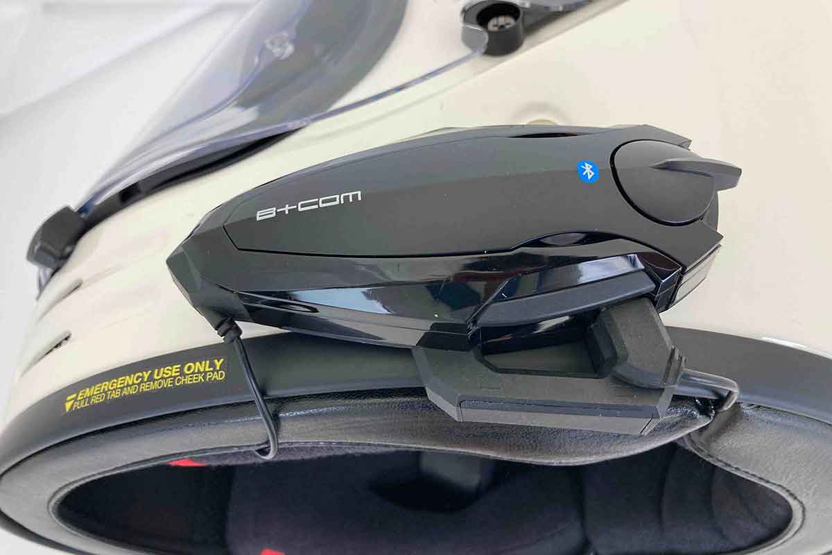 B+COM SB6X バイク用インカム フルフェイスヘルメット取付方法 SHOEI